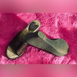 Love and Liberty Brown Wedge Sandals